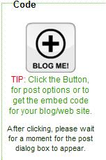 Tombol Blog Me akan membuka kotak penyisipan widget otomatis.