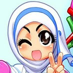 Manga-style Islamic Greeting Card