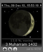 Islamic Calendar with Moon Phase
