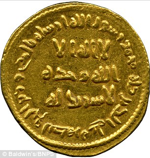 Koin Dinar Emas tahun 77 Hijriyah dari Dinasti Umayyah.