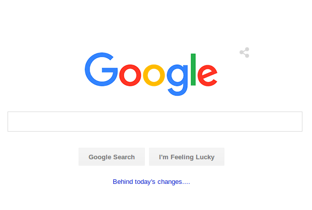 Tampilan halaman pencarian baru dari Google sejak 1 September 2015.