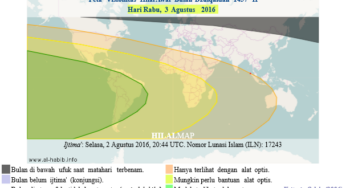Foto-foto Bulan Sabit (Hilal) Dzulqaidah 1437 H