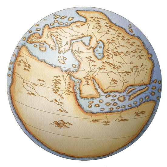 Ilmuwan muslim, ahli geografi, Al Idrisi, menampilkan peta dunia dalam bentuk bola sejak abad ke-12 M.
