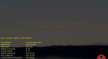 Foto-foto Hilal Bulan Rabiul Awwal 1440 H