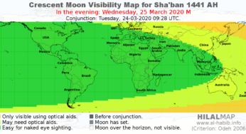 When does the Month of Sha’ban 1441 AH (2020 AD) Start?
