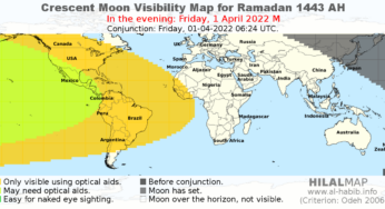 Photo: Crescent Moon (Hilaal) of 1 Ramadan 1443 AH (2022)