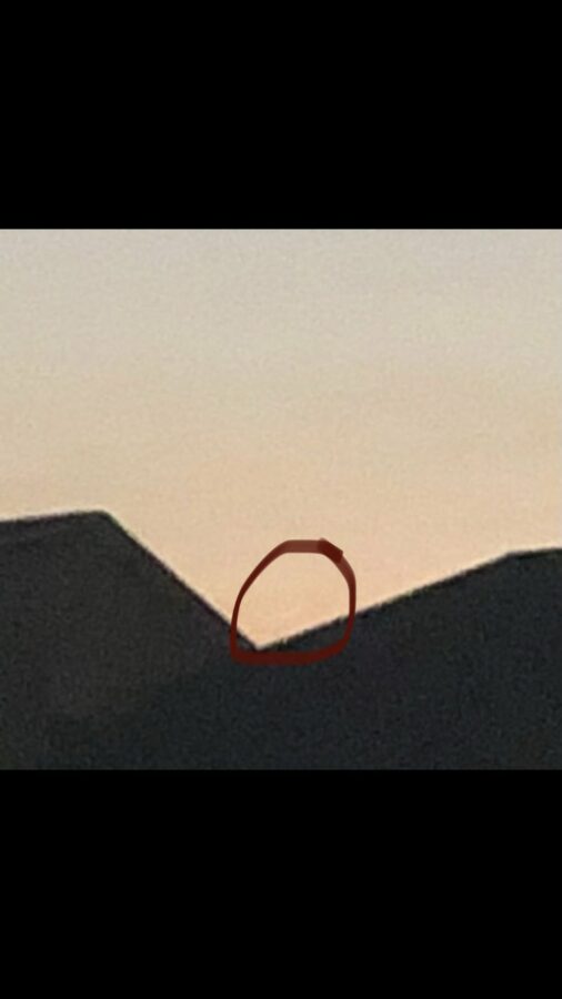 Crescent moon photo of 1 Shawal 1443 AH from South Carolina, USA on Sunday, 1 May 2022.