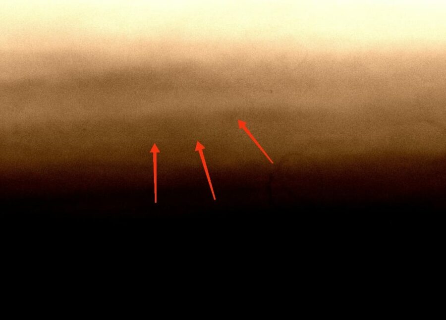 Foto bulan sabit 1 Rabi'ul Akhir 1445 H dari hasil pengamtan teleskop pada petang hari Ahad, 15 Oktober 2023 di Ponorogo, Indonesia. (Achmad Junaidi)