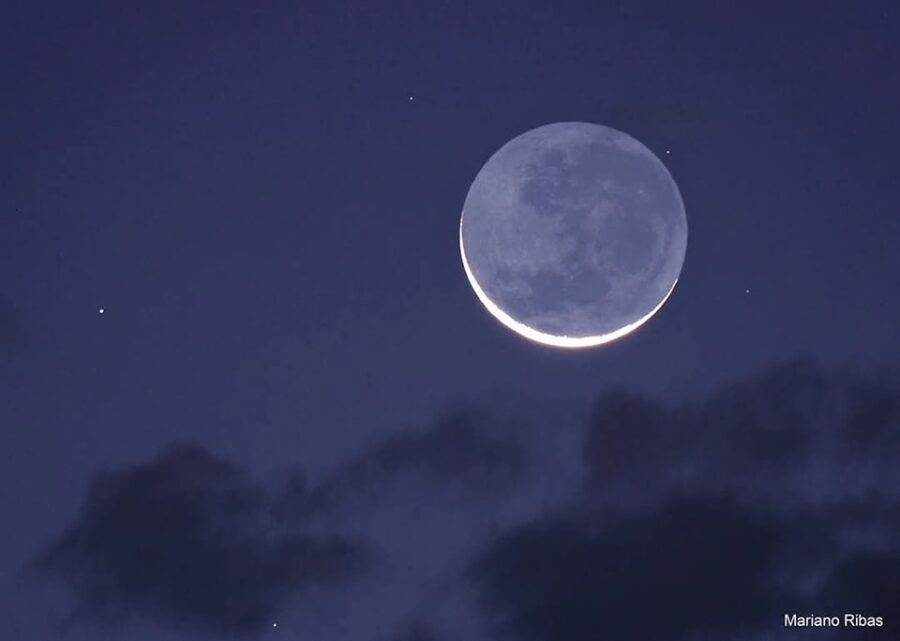 Crescent moon photo of I Jumadal Akhirah 1446 AH, taken from Chile, 2 December 2024.